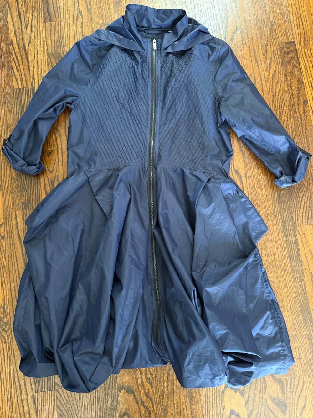 Zac Posen Whimsical Goth Hooded Jacket Lightweight Wind Breaker NWOT Size Large